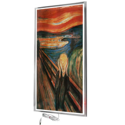 $8880.40 - 450W, 110V/1F/60Hz, 3.5A, 60x90x4 cm, El Grito, Vidrio Litografiado, MXAHT-002, Empaque: 95X65X6 cm, 8kg, Envío: 8 Días