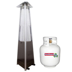 $15366.45 - 42000BTUs, c/tanque, Gas LP, Alcance 6 a 8m, Piezoeléctrico, Acero Inoxidable, Café., MXHRH-002, Empaque: 65X240X65 cm, 33kg, Envío: 0 Días