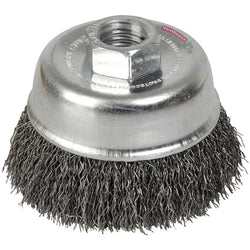 $251.79 - 5"Ø, 5/8" Entrada, 14mm Rosca, 6000RPM Máx., Alambre de Acero Alto Carbono Ondulado, MXWVY-006, Empaque: 13X13X13 cm, 2kg, Envío: 3 Días