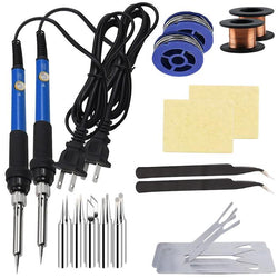 $530.82 - 2Pzas, 2 Cautines, 2 Pinzas, 10 Puntas, 2 Soportes, 2 Alambres para Soldar, 2 Alambres de Cobre, 2 Esponjas,  Multicolor. , MXBXD-002, Empaque: 27X8X8 cm, 0.330kg, Envío: 0 Días