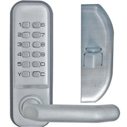 $2438.01 - Grosor puerta 28 a 65 mm, Níquel Satín, Palanca, 12 Teclas Mecánicas, Aleación de Zinc., MXEYO-001, Empaque: 16X26X16 cm, 4kg, Envío: 0 Días