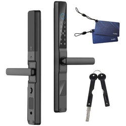 $4952.06 - 1Pza, Conectividad WiFi, Tuya App Móvil, NIP, IC NFC, Llave mecánica, Baterías AAx4 (No incluidas), USB C, Negro., MXSAM-001, Empaque: 42X10X18 cm, 1.900kg, Envío: 0 Días