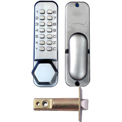 $2402.15 - Grosor puerta 28 a 65mm, Níquel Satinado, Teclas Mecánicas, Aleación de Zinc, Manija Sexagonal., MXSXL-001, Empaque: 16X26X16 cm, 4.0kg, Envío: 20 Días