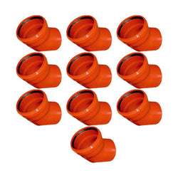 $1163.44 - 10 Pzas, 110mm Ø, Codo 45°, Anaranjado, PVC, Serie 20., MXSRO-002, Empaque: 50X60X50 cm, 0.15kg, Envío: 0 Días