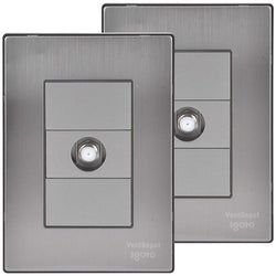 $131.15 - 2Pzas, Toma Coaxial, Plateado, Acero Inoxidable/PC., MXIXF-002, Empaque: 9X14X12 cm, 0.180kg, Envío: 0 Días