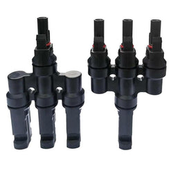 $373.52 - 1Par, MC4, 3T, Macho/Hembra, 4mm, 5mW, Entrada 4 a 1, -40 a 85°C, Cobre Niquelado., MXSTE- 001, Empaque: 3X13X6 cm, 0.1kg, Envío: 0 Días