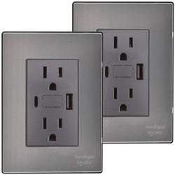 $580.28 - 2Pzas, USB A/USB C/Contacto Duplex, 110/125-250VCA, 15A, 50/60Hz, 5VDC, 3A, Plateado/Oxford, Acero Inoxidable/PC., MXIXB-002, Empaque: 9X14X12 cm, 0.180kg, Envío: 0 Días