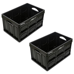 $613.52 - 2 Pzas, 10kg, 53x36x29cm, Apilable y Colapsable, Polietileno, Color Negro., MXLCX-002, Empaque: 56X16X39 cm, 8kg, Envío: 0 Días