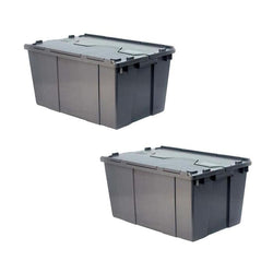 $1505.68 - 2 Pzas, 35kg, 60x50x32cm, Apilable, Bisagras, Polietileno, Color Gris., MXXCR-002, Empaque: 61X 33X 51 cm, 8kg, Envío: 0 Días