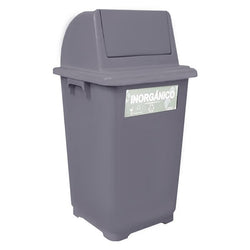 $581.69 - 1Pza, 90L, 45.8x46.4cm boca, 89.5cm altura con tapa, Polipropileno, Color Gris, Tapa Gris., MXCGM-001, Empaque: 46X55X47 cm, 0.5kg, Envío: 0 Días