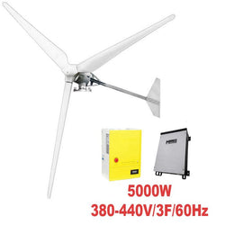 $275004.68 - Generador 3000W, 380V, Viento de 3 s 45m/s, 3 Aspas, -40°C a 80°C, Controlador 5Kw, 380V, Inversor 5Kw, 380-440V, 3F, 60Hz, On Grid, MXFIK-001, Empaque: 34X148X34 cm, 420kg, Envío: 20 Días