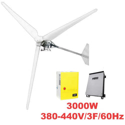 $230997.24 - Generador 3000W, 380V, Vientos de 3 a 45m/s, 3 Aspas, -40°C a 80°C, Controlador 3Kw, 380V, Inversor3Kw, 380-400V, 3F, 60Hz, On Grid, MXWOK-001, Empaque: 29X143X29 cm, 370kg, Envío: 20 Días