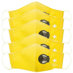 $612.10 - 5 pzs, Yellow / Amarillo, 1 Válvula, Lavable, Non Woven, 3 Capas., MXIRS-002, Empaque: 18X9X3 cm, 0.1kg, Envío: 0 Días