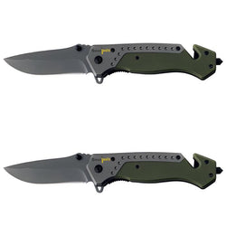 $1887.28 - 2Pzas,  Dureza 57HRC, Mango G10, Hoja 3Cr15Mov, Color Acero/Verde., MXSXE-002, Empaque: 15X8X5 cm, 0.800kg, Envío: 20 Días