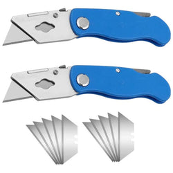 $322.75 - 2 Piezas, Cuchilla 18x57mm, Plegable Acero Inoxidable, Mango Plástico Azul, Cuchillas Intercambiables., MXOCU-002, Empaque: 10X 2X 10 cm, 0.3kg, Envío: 15 Días