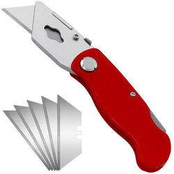 $172.70 - 1 Pieza, Cuchilla 18x57mm, Plegable Acero Inoxidable, Mango Plástico Rojo, Cuchillas Intercambiables., MXOCR-001, Empaque: 10X 2X 10 cm, 0.150kg, Envío: 0 Días