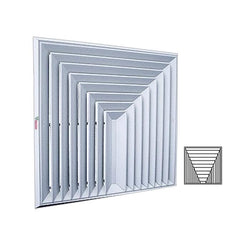 $4179.65 - 27x27", 100% Aluminio, blanco, 4615m3/hr, 3 vías, marco plano., MXDF3-092, Empaque: 69X69X5 cm, 4.1kg, Envío: 18 Días