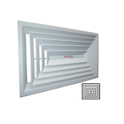 $4295.45 - 27x27", 100% Aluminio, blanco, 4615m3/hr, 4 vías, marco plano., MXDF4-036, Empaque: 69X69X5 cm, 4.1kg, Envío: 18 Días