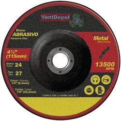 $46.41 - 1Pza, Tipo 27, Centro Ø22mm, Ø115mm, Grosor 6mm, 13300RPM, Oxido de Aluminio, Negro., MXPWG-001, Empaque: 12X12X2 cm, 0.144kg, Envío: 0 Días