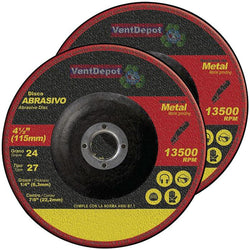 $77.82 - 2Pzas, Tipo 27, Centro Ø22mm, Ø115mm, Grosor 6mm, 13300RPM, Oxido de Aluminio, Negro., MXPWG-002, Empaque: 12X12X2 cm, 0.288kg, Envío: 0 Días
