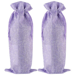 $109.27 - 2Pzas, Violeta Claro, 15x35cm, Lino, Bolsa de Botella., MXPPU-002, Empaque: 16X36X1 cm, 0.01kg, Envío: 0 Días