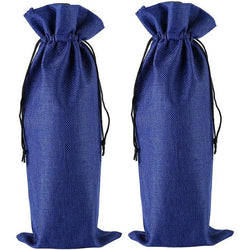 $135.67 - 2Pzas, Azul, 15x35cm, Lino, Bolsa de Botella., MXVOB-002, Empaque: 16X36X1 cm, 0.01kg, Envío: 0 Días
