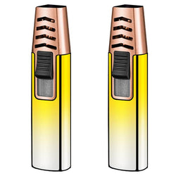 $854.91 - 2 Pzas, Amarillo/Plata, Recargable, Metal, Gas Butano., MXYLW-002, Empaque: 5X 10X 5 cm, 0.08kg, Envío: 0 Días