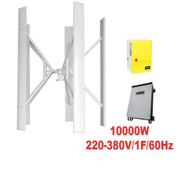 $728812.95 - Generador 10000W, 380V, Vientos de 2 a 35 m/s, 5 Aspas, -40°C a 80°C, Controlador 10Kw, 380V, Inversor 10Kw, 220-380V, 1F, 60Hz, On Grid., MXCEK-001, Empaque: 585X605X585 cm, 585kg, Envío: 20 Días