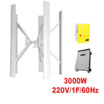 $261204.71 - Generador 3000W, 220V, Vientos de 2 a 35m/s, 5 Aspas, -40°C a 80°C, Controlador 3Kw, 220V, Inversor 3Kw, 220V, 1F, 60Hz, On Grid., MXBLK-001, Empaque: 290X305X290 cm, 75kg, Envío: 20 Días