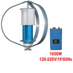 $92153.28 - Generador 1000W, 24V, Vientos de 1.5 a 45m/s, -40°C a 80°C, Inversor 1Kw, 120-220V, 1F, 60Hz, On Grid., MXLAK-001, Empaque: 113X115X115 cm, 13.5kg, Envío: 0 Días