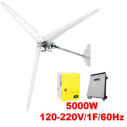 $283695.61 - Generador 5000W, 220V Vientos de 3 a 45m/s, 3 Aspas, -40°C a 80°C, Controlador 5Kw, 220V, Inversor 5Kw, 120-220V, 1F, 60Hz, On Grid, MXROK-001, Empaque: 34X148X34 cm, 420kg, Envío: 20 Días