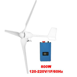 $70446.13 - Generador 800W, 24V, Viento de 2.5 a 40 m/s, 3 Aspas, -40°C a 80°C Inversor 1000W, 120-220V, 1F, 60Hz, On Grid., MXRSK-001, Empaque: 131X39X29 cm, 31kg, Envío: 20 Días