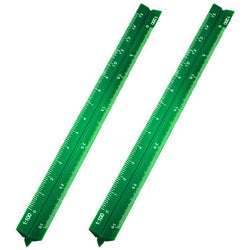 $350.06 - 2Pzas, Verde, 15cm, 6 Escalas, 1:100, 1:200, 1:300, 1:400, 1:500, 1:600, Aluminio, Escala Alta., MXISN-002, Empaque: 16X 2X 4 cm, 0.028kg, Envío: 0 Días