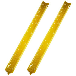$334.34 - 2Pzas, Amarillo, 15cm, 6 Escalas, 1:100, 1:200, 1:300, 1:400, 1:500, 1:600, Aluminio, Escala Alta., MXISW-002, Empaque: 16X 2X 4 cm, 0.02kg, Envío: 0 Días