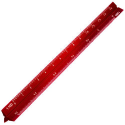 $182.81 - 1Pza, Rojo, 15cm, 6 Escalas, 1:100, 1:200, 1:300, 1:400, 1:500, 1:600, Aluminio, Escala Alta., MXNRE-001, Empaque: 16X 2X 2 cm, 0.014kg, Envío: 0 Días