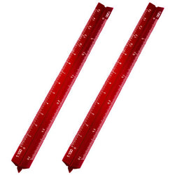 $334.34 - 2Pzas, Rojo, 15cm, 6 Escalas, 1:100, 1:200, 1:300, 1:400, 1:500, 1:600, Aluminio, Escala Alta., MXNRE-002, Empaque: 16X 2X 4 cm, 0.028kg, Envío: 0 Días