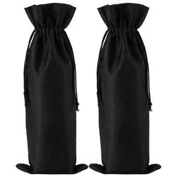 $135.67 - 2Pzas, Negro, 15x35cm, Lino, Bolsa de Botella., MXVBK-002, Empaque: 16X36X1 cm, 0.01kg, Envío: 0 Días