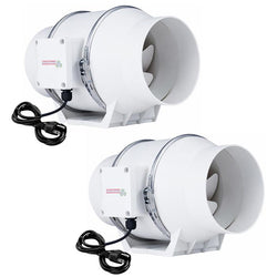 $2326.09 - 2Pzas, Ducto 6"Ø, 740m3/hr, 110V, 1F, 60Hz, 85W, 0.24A, 45dB, -20 a 60 °C, Blanco, 1 Pila 23A (No incluida)., MXVXC-002, Empaque: 33X40X25 cm, 4.8kg, Envío: 0 Días