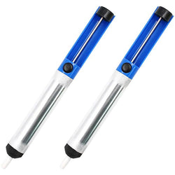 $212.72 - 2Pzas, Extractor Manual de Soldadura, Aluminio/Plástico, Plateado/Azul., MXEAY-002, Empaque: 20X3X6 cm, 0.064kg, Envío: 0 Días