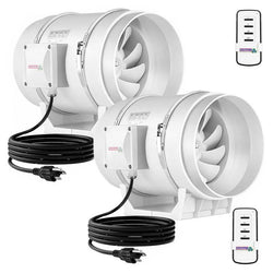 $3880.14 - 2Pzas, Ducto 8"Ø, 1440m3/hr, 110V, 1F, 60Hz, 145W, 0.49A, 50dB, -20 a 60 °C, Blanco, 1 Pila 23A (No incluida)., MXXIK-002, Empaque: 32X45X26 cm, 6.4kg, Envío: 0 Días