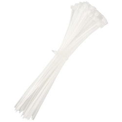 $134.58 - 1Paq, 100Pzas, 20cm, 2.5mm, Blanco, Nailon, A prueba de Ácidos, Autoextinguible., MXZCI-001, Empaque: 10X 25X 4 cm, 0.04kg, Envío: 0 Días