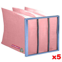 $9360.33 - 5Pzas, 24x24x36", MERV 12, Eficiencia 90 a 95% a 30 mic, 1616m³/hr a 1mmcda, 3bolsas, reusable., MXJFX-053, Empaque: 65X65X50 cm, 0.700kg, Envío: 10 Días