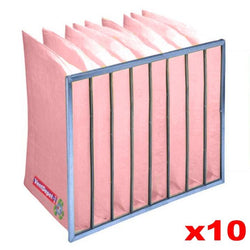 $46417.00 - 10Pzas, 24x24x36", MERV 12, Eficiencia 90 a 95% a 30 mic, 4310m³/hr a 1mmcda, 8 bolsas, reusable., MXJFX-216, Empaque: 65X35X100 cm, 0.700kg, Envío: 10 Días