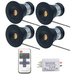 $747.08 - 4x1W, 12V, Luz 6000K, LED de 120°, 4 Focos, 1 Control, 1 Regulador, Negro., MXIMB-002, Empaque: 7X 5X 7 cm, 0.048kg, Envío: 15 Días