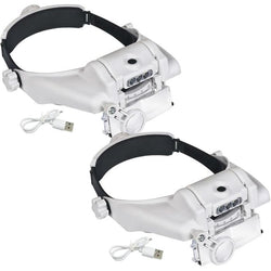 $1116.35 - 2 Pzas, 1.5x,2x,8x, Variable, 2x3LED, Ajustable, USB, Recargable, Plástico ABS, Lente Acrílica,Blanco., MXHLY-002, Empaque: 29X 7X 22 cm, 0.49kg, Envío: 0 Días