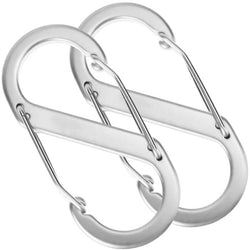 $130.48 - 2Pzas, 10kg, Forma S, Bloqueo Automático, Plateado, Aleación de Aluminio., MXTKI-002, Empaque: 4X6X2 cm, 0.010kg, Envío: 0 Días