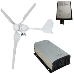 $40007.02 - Generador 600W, 24V, Vientos de 3 a 45m/s, 3 Aspas, -40°C a 80°C, Controlador 600W, 24V, Inversor 600W, 220V, 1F, 60Hz, Off Grid., MXTNK-002, Empaque: 22X98X40 cm, 16kg, Envío: 20 Días