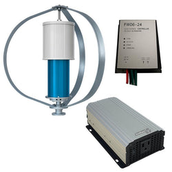 $44062.63 - Generador 400W, 24V, Vientos de 3 a 45m/s, 3 Aspas, -40°C a 80°C, Controlador 400W, 24V, Inversor 400W, 220V, 1F, 60Hz, Off Grid., MXEMK-002, Empaque: 105X135X105 cm, 25kg, Envío: 20 Días