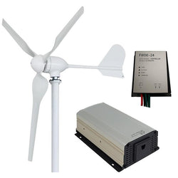 $32370.67 - Generador 400W, 24V, Vientos de 3 a 45m/s, 3 Aspas, -40°C a 80°C, Controlador 400W, 24V, Inversor 400W, 220V, 1F, 60Hz, Off Grid., MXMVK-002, Empaque: 22X98X40 cm, 	 20kg, Envío: 20 Días