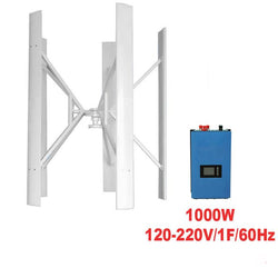 $125667.10 - Generador 1000W, 24Kw, Vientos de 2 a 35m/s, 5 Aspas, -40°C a 80°C, Inversor 1Kw, 120-220V, 1F, 60Hz, On Grid., MXUNK-001, Empaque: 225X245X225 cm, 60kg, Envío: 20 Días